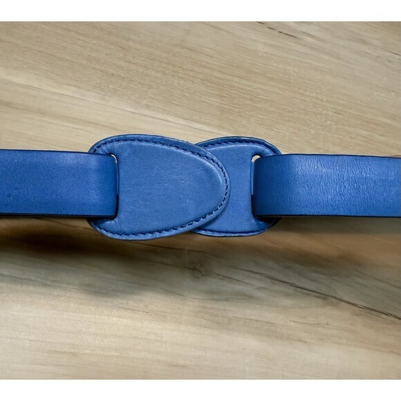 Louis Vuitton Women’s Leather Belt Blue Adjustable Hook Front 31”-34” - Picture 8 of 16